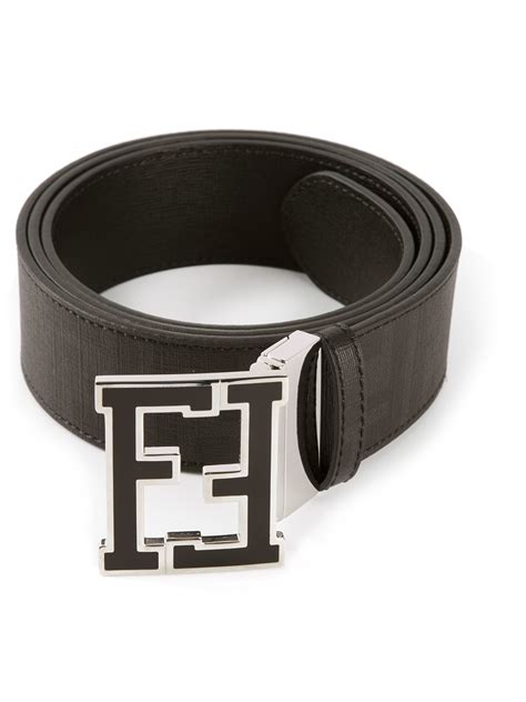 black fendi belt with gold buckle|fendi belt men's black.